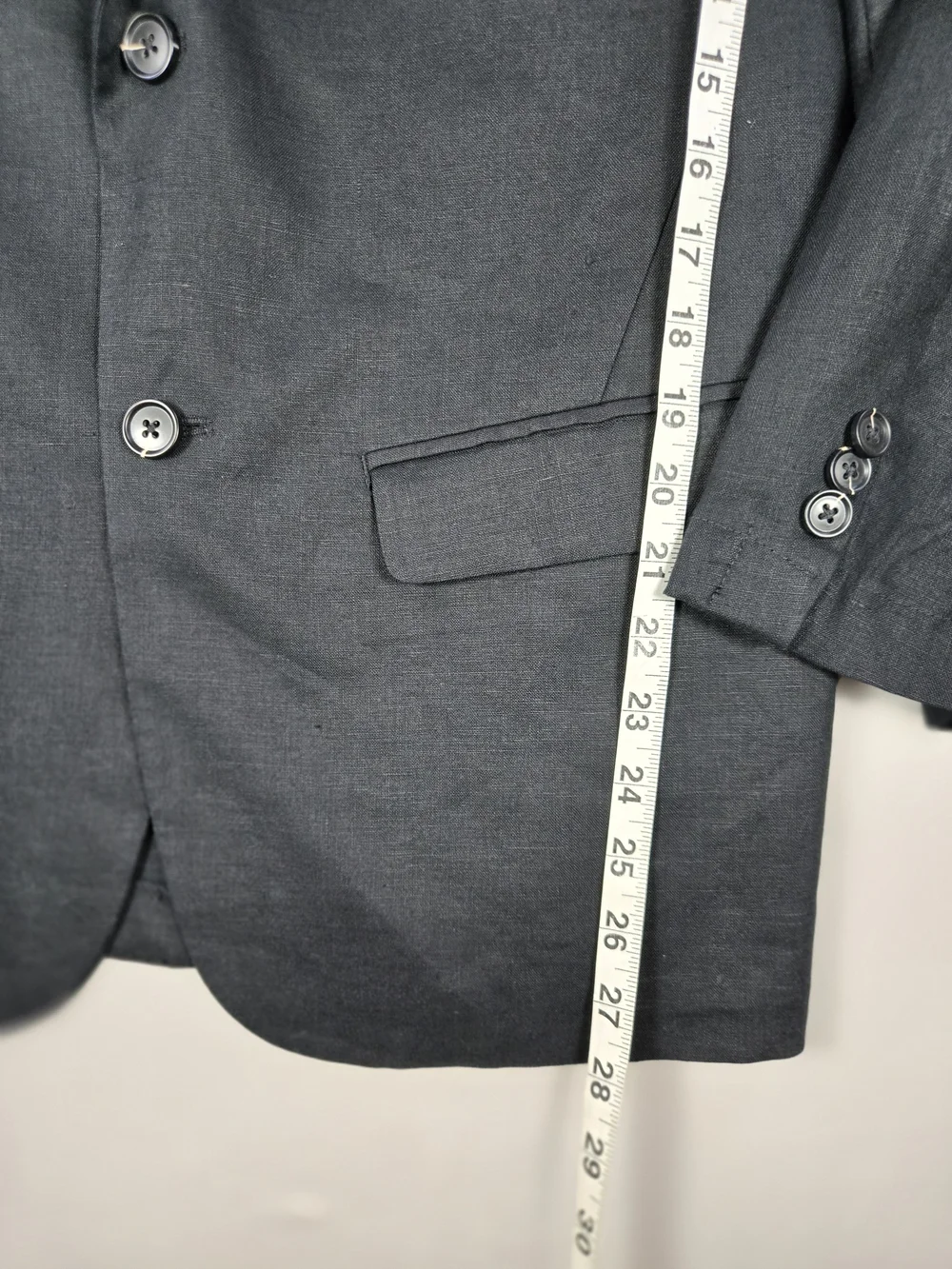 Quince Mens Linen Blazer Jacket Black Quiet Luxury Summer Sport Coat Size Medium